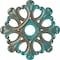 Ekena Millwork Angel Ceiling Medallion (Canopies up to 4 3/8"), 20 7/8"OD x 3 5/8"ID x 1"P, Copper Green Patina CM20ANCGS - alternate 1